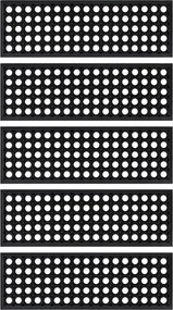 vidaXL Πατάκια Σκάλας 5 τεμ. 25 x 75 εκ. από Καουτσούκ