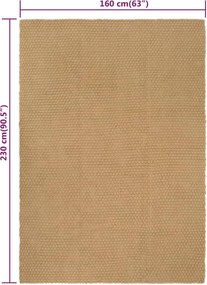 vidaXL Χαλί Ορθογώνιο Φυσικό 160 x 230 εκ. Γιούτα