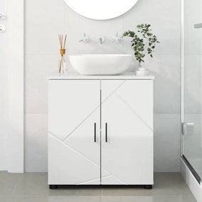 vidaXL Ντουλάπι Μπάνιου Υψηλής γυαλάδας λευκό 61 x 35 x 64 εκ.