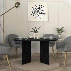 Τραπέζι Cortado Megapap χρώμα sencron black 138x80x75εκ.