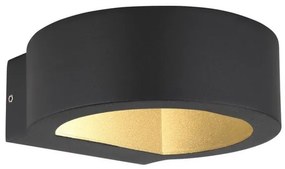 Απλίκα Φωτιστικό Τοίχου LED 7W Μαύρο IP54 Up Down Slice 34313 Globo Lighting-34313-Μαύρο 34313