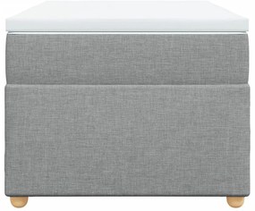 vidaXL Κρεβάτι Boxspring με Στρώμα Ανοιχτό Γκρι 100x200 εκ. Υφασμάτινο