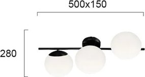 Απλίκα Τοίχου Viokef Floris Black 4260300