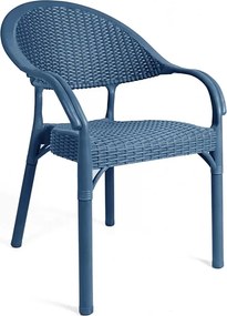 Πολυθρόνα "LEXI" από PP/rattan σε χρώμα γκρι 58x56x84