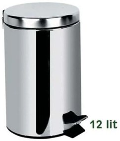 Κάδος Απορριμμάτων Brava 12-0335 12L Φ25cm 39cm Inox Gloria Stainless Steel