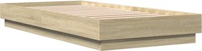 vidaXL Κρεβάτι δαπέδου Sonoma Δρυς 80 x 200 cm Επεξεργασμένο Ξύλο