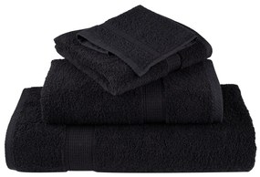 vidaXL Premium Soap Towels "SOLUND" 50 τεμ Μαύρο 30x30 εκ 550 γρ.