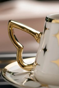 Σετ πορσελάνινων φλιτζανιών καφέ για 6 άτομα 12 τεμαχίων Λευκό