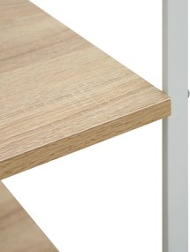 vidaXL Ντουλάπι Φούρνου Μικροκυμάτων Λευκό/Δρυς 60x39,6x123εκ Επ Ξύλο