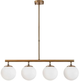 Φωτιστικό Οροφής - Ράγα Fazli 942FLG1192 70x15x43/87cm 4xE14 40W Gold-White Opviq