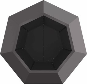 vidaXL Γλάστρα 2 τμχ. Μαύρο 75 x 75 x 60 εκ Ατσάλι