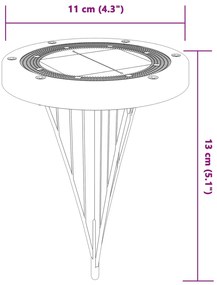 vidaXL Ηλιακά Φωτιστικά Δαπέδου με Στήριγμα Εδάφους 12τεμ. Θερμό Λευκό