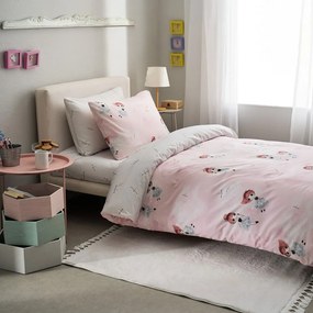 Σεντόνια Παιδικά Rozy Με Λάστιχο (Σετ 3τμχ) Pink Vesta Home Μονό 170x260cm 100% Βαμβάκι