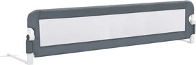 vidaXL Μπάρα Κρεβατιού Προστατευτική Γκρι 180 x 42 εκ. από Πολυεστέρα