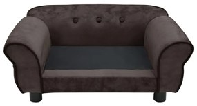 vidaXL Καναπές - Κρεβάτι Σκύλου Καφέ 72 x 45 x 30 εκ. Βελουτέ