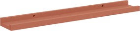 vidaXL Ράφι Τοίχου 4 pcs Κόκκινο 60 x 9 x 3 cm Επεξεργασμένο ξύλο