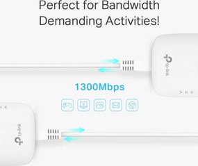 TP-LINK Passthrough Powerline Starter Kit TL-PA8010P, AV1300, Ver: 3.0