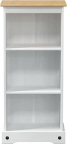 vidaXL Βιβλιοθήκη Λευκό 46 x 29 x 100 εκ. Στερεά ξυλεία πεύκου