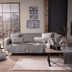 Ριχτάρι Nashville 03 Grey Teoran Τριθέσιο 180x300cm Cotton-Acrylic