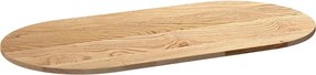 vidaXL Επιφάνεια Τραπεζιού Οβάλ 120x60x2 εκ. από Μασίφ Ξύλο Δρυός