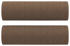 vidaXL Πολυθρόνες Σετ 3 Τεμαχίων Καφέ από Ύφασμα με Μαξιλάρια