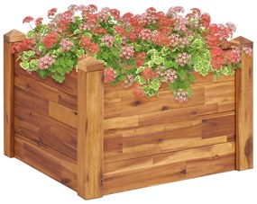 vidaXL Ζαρντινιέρα Υπερυψωμένη 60 x 60 x 44 εκ. από Μασίφ Ξύλο Ακακίας