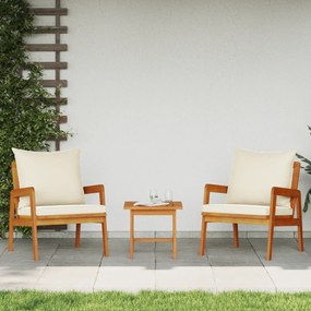 vidaXL Σετ Bistro 3 Τεμ. με Μαξιλάρια Από Μασίφ Ξύλο Ακακίας