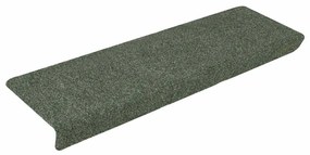 vidaXL Πατάκια Σκάλας 15 τεμ. Καφέ 65x21x4 εκ. Βελονιασμένο Ύφασμα