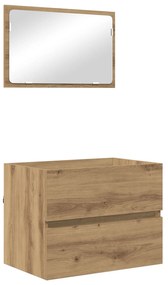 vidaXL Σετ Επίπλων Μπάνιου 2 Τεμαχίων Artisan Oak Επεξεργασμένο Ξύλο