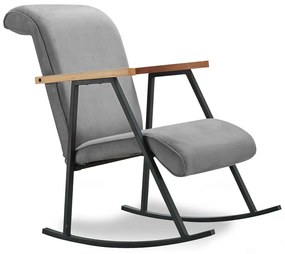 Πολυθρόνα Κουνιστή Yoka 859FTN1704 64x86x96cm Grey