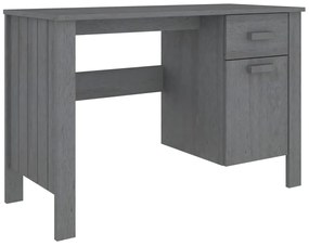 vidaXL Γραφείο HAMAR Σκ. Γκρι 113 x 50 x 75 εκ. Μασίφ Ξύλο Πεύκου