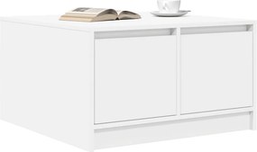 vidaXL Τραπεζάκι σαλονιού με συρτάρια Λευκό 70,5x70x40 εκ.