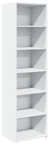 Ντουλάπι Λευκό 50x41x185 εκ. Επεξεργασμένο Ξύλο - Λευκό
