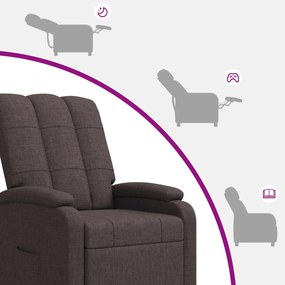 vidaXL Αναπαυτική Καρέκλα Σκούρο Καφέ Ύφασμα