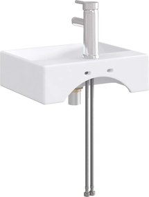 vidaXL Λεκάνη μπάνιου Χρωμέ 39 x 30,5 x 12,5 εκ Μέταλλο