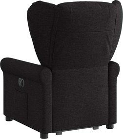vidaXL Πολυθρόνα Ηλεκτρική Ανακλινόμενη με Ανύψωση Μαύρη Υφασμάτινη