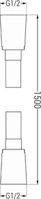Mexen Uno DR72 σετ εντοιχισμένο ντους, χρώμιο - 71435DR72-00