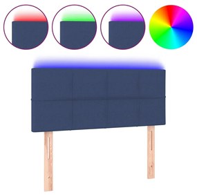 Κεφαλάρι Κρεβατιού LED Μπλε 80 x 5 x 78/88 εκ. Υφασμάτινο 3121592