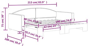 ΚΑΝΑΠΕΣ ΚΡΕΒΑΤΙ ΣΥΡΟΜΕΝΟΣ ΣΚΟΥΡΟ ΓΚΡΙ 90 X 190 ΕΚ. ΎΦΑΣΜΑ 3197199