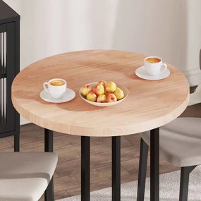 vidaXL Καπάκι τραπεζιού Ανοιχτό καφέ Ø 80 x 4 cm Στερεό ξύλο δρυός