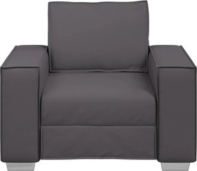 vidaXL Καθίσμα Σαλονιού Γκρι 100 cm Τεχνητό Δέρμα