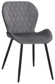 ΚΑΡΕΚΛΑ ADALYN ΜΕ ΜΑΥΡΟ PU ΚΑΙ ΓΚΡΙ ΒΕΛΟΥΔΟ HM8729.01 51x58x82Υ εκ.
