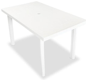 vidaXL Σετ Τραπεζαρίας Εξωτερικού Χώρου 7 Τεμαχίων Λευκό Πλαστικό