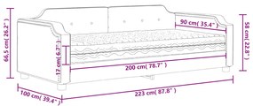 ΚΑΝΑΠΕΣ ΚΡΕΒΑΤΙ ΜΕ ΣΤΡΩΜΑ ΣΚΟΥΡΟ ΓΚΡΙ 90 X 200 ΕΚ. ΥΦΑΣΜΑΤΙΝΟ 3197617