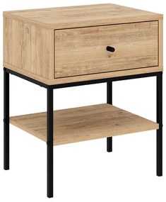 Κομοδίνο Lisa Megapap χρώμα saphhire oak 45x35x56εκ.