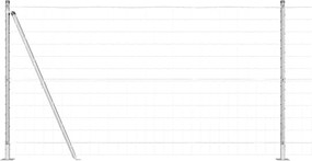 vidaXL Τεντώτο με στήριγμα Ασημί 1,2 x 10 m Ατσάλι