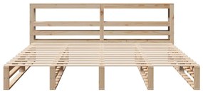 vidaXL Σκελετός Κρεβατιού Χωρίς Στρώμα 180x200 εκ Μασίφ Ξύλο Πεύκου