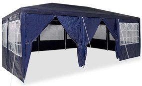 vidaXL Σκηνή Πάρτυ Μπλε, Λευκό 600 x 400 x 266 εκ Πολυεστέρας, Χάλυβας
