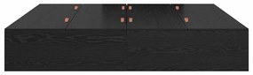 vidaXL Σκελετός Κρεβατιού Μαύρη δρυς 200 x 200 x 31.5 εκ.