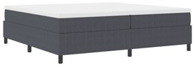 vidaXL Κρεβάτι Box Spring με Στρώμα σε Σκούρο Γκρι, 200 x 200 εκ, Ύφασμα Κορντούρας.